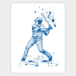 Baseball Batter or Hitter in Launch Position - 01 Magnet